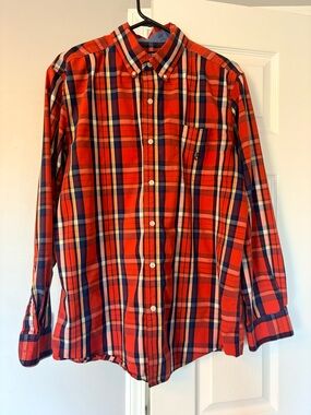 Chaps Red Plaid Button-Down Shirt